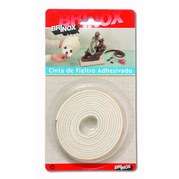 Mod. B6273-B Deslizadores Fieltro. Blanco. 19 mm x 2 m [Blister 1 rollo]