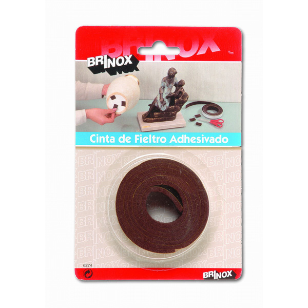 Mod. B6274-M Deslizadores Fieltro. Marrón. 25 mm x 1 m [Blister 1 rollo]