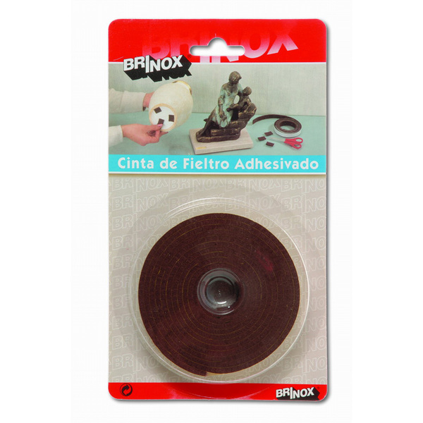 Mod. B6275-M Deslizadores Fieltro. Marrón. 25 mm x 2 m [Blister 1 rollo]