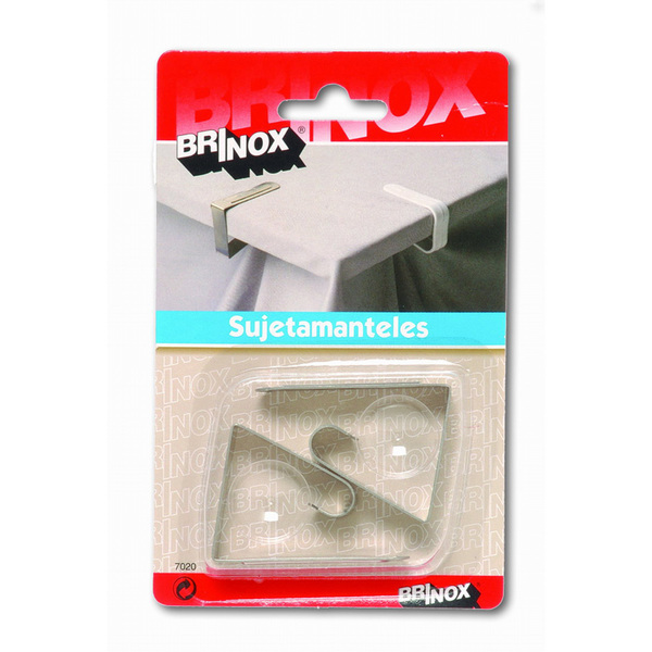 Mod. B7020-E Sujetamanteles. Acero Inoxidable [Blister 2 unidades]