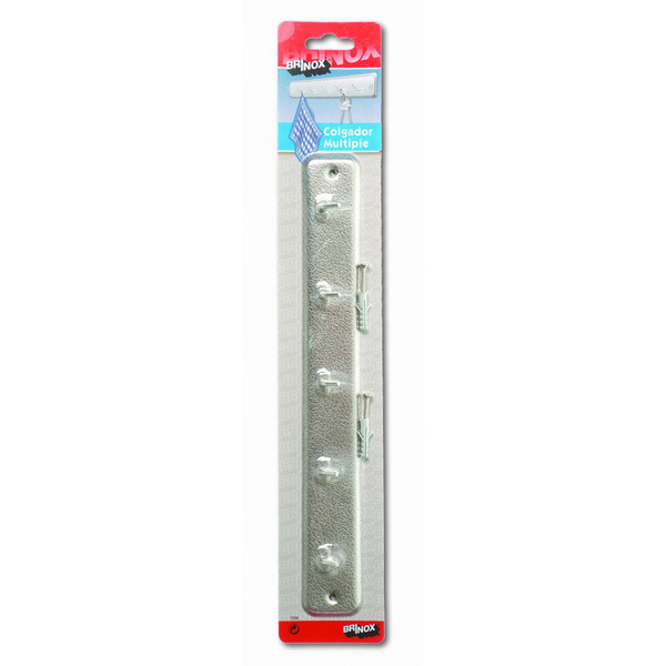 Mod. B7036-E Colgador para cocina. Acero Inoxidable. 300 x 40 mm. 5 brazos [Blister 1 unidad]