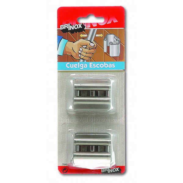 Mod. B7040-E Soporte para mangos. Acero Inoxidable. 40 x 43 mm [Blister 2 unidades]