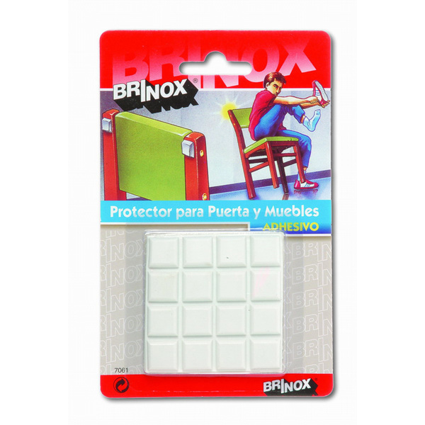 Mod. B7060-B Pastillas Protectoras Adhesivas. Blanco. 15 x 15 mm [Blister 16 cuadros]