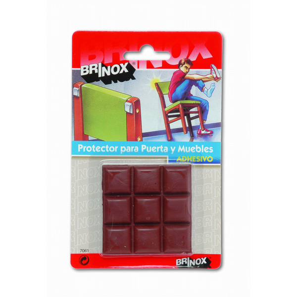 Mod. B7061-M Pastillas Protectoras Adhesivas. Marrón. 20 x 20 mm [Blister 9 cuadros]