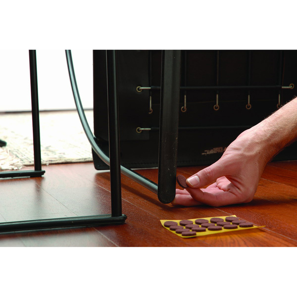 Mod. B7077-M Deslizadores Fieltro. Marrón. Ø 16 mm [Blister 20 discos]