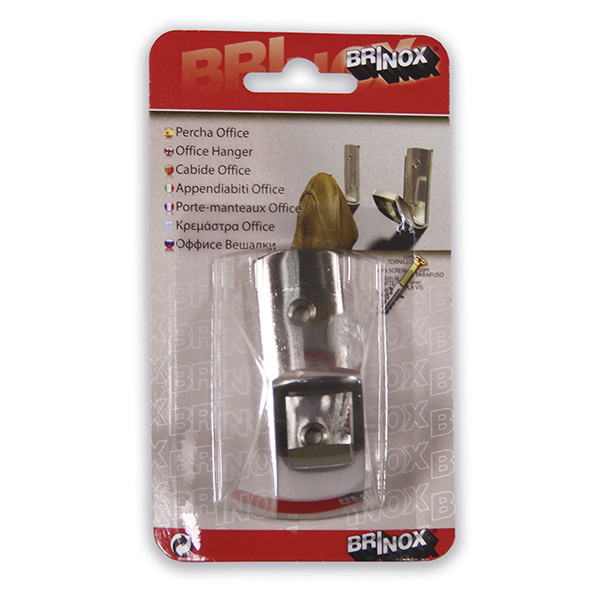 Mod. B7221-F Percha Office. Individual. Satinado [Blister 1 unidad]
