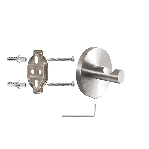 Mod. B7224-E Percha baño. Recta. Acero satinado [Caja-display 1 unidad]