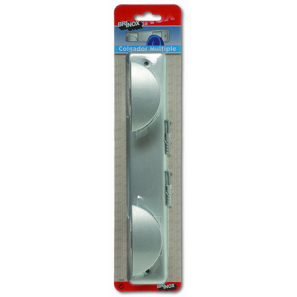 Mod. B7243-F Perchero Media Luna. Cromado mate. 280 x 50 mm. 2 brazos [Blister 1 unidad]