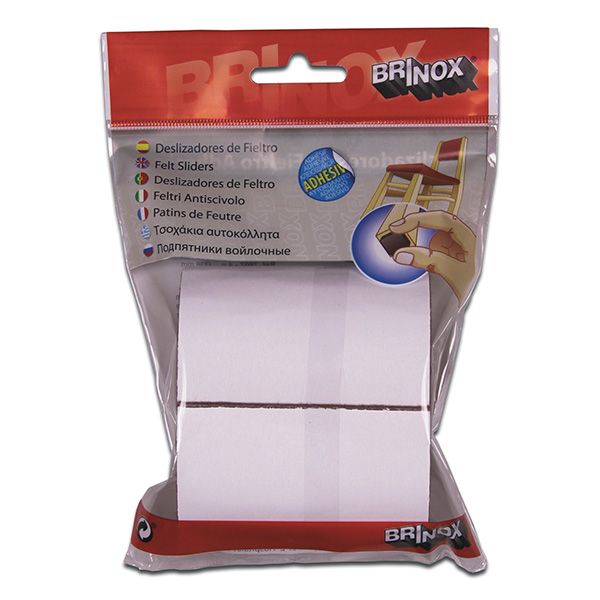 Mod. B7621-M Deslizadores de Fieltro Sintético. Marrón. 85 mm x 100 cm [Display 1 rollo]