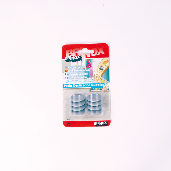 Mod. B7780-G Patín deslizador para muebles. Gris. Ø 25 mm [Blister 8 unidades]