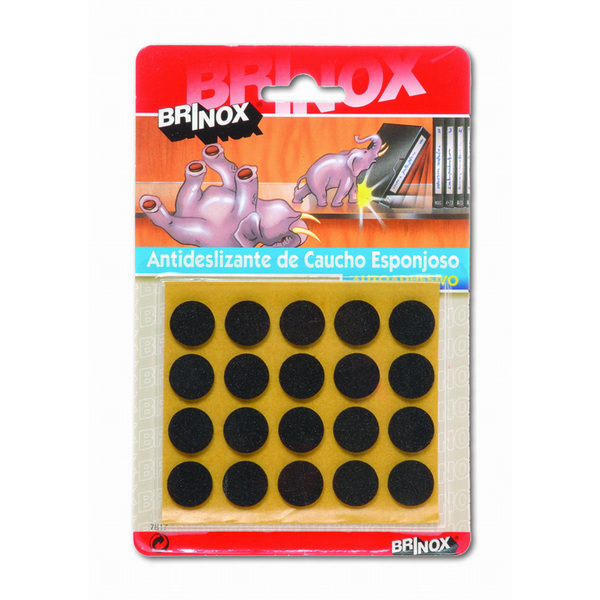Mod. B7817-N Antideslizante de caucho. Negro. Ø 16 mm [Blister 20 discos]