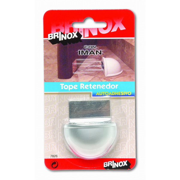 Mod. B7826-F Tope Retenedor con Imán. Cromado mate. 48 x 33 x 25 mm [Blister 1 unidad]