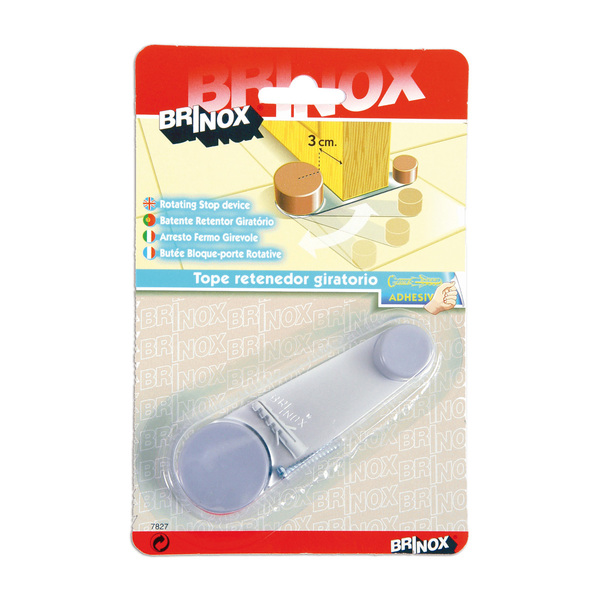 Mod. B7827-F Tope Retenedor Giratorio. Cromado mate. 32 x 102 x 22 mm [Blister 1 unidad]