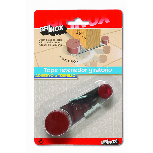 Mod. B7827-M Tope Retenedor Giratorio. Marrón. 32 x 102 x 22 mm [Blister 1 unidad]