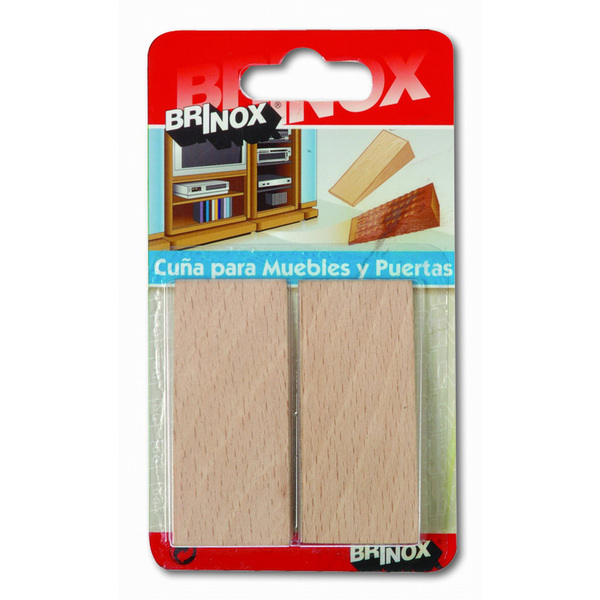 Mod. B7861-H Cuña de Madera. Madera Haya. 66 x 30 x 15 mm [Blister 2 unidades]