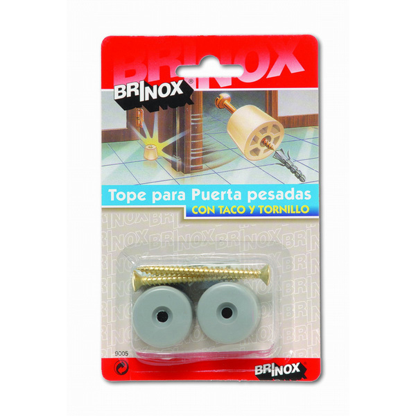 Mod. B9005-G Tope Alto. Gris. Ø 29 x 26 mm [Blister 2 unidades]