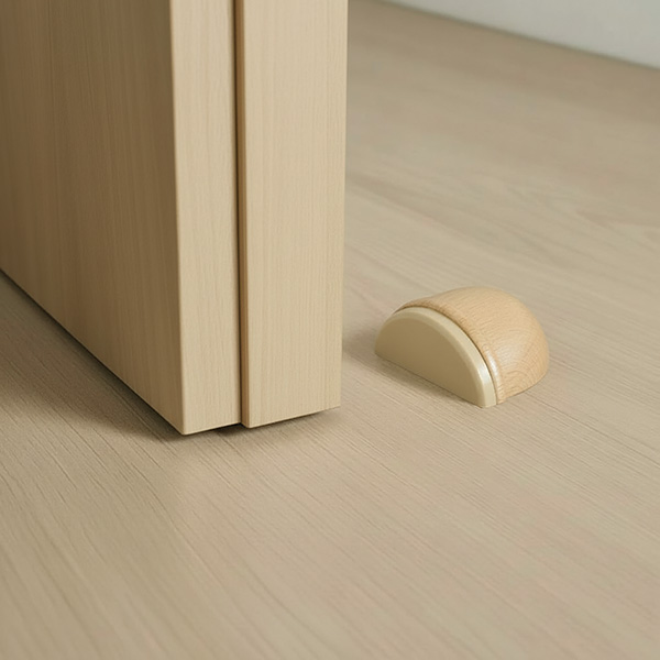 Mod. B9008-H Tope Madera Luxe adhesivo. Haya. 48 x 37 x 25 mm [Blister 1 unidad]