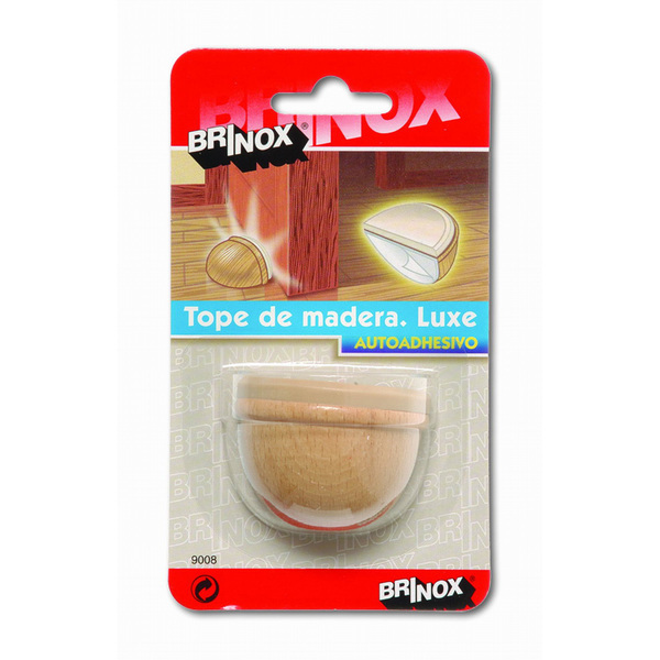 Mod. B9008-H Tope Madera Luxe adhesivo. Haya. 48 x 37 x 25 mm [Blister 1 unidad]