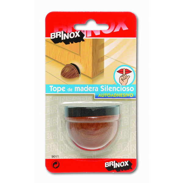 Mod. B9011-Z Tope Madera Silencioso adhesivo. Sapeli. 48 x 38 x 25 mm [Blister 1 unidad]