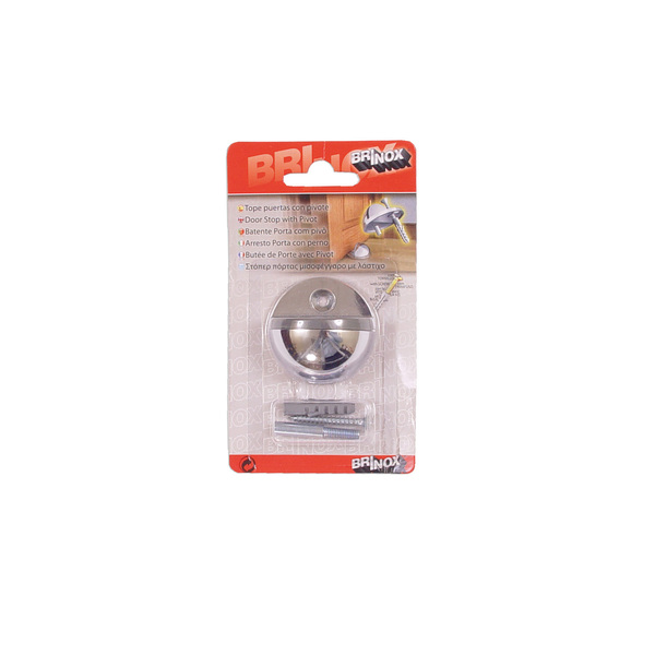 Mod. B9020-J Tope puerta con Pivote y tornillo. Cromado. Ø 44 x 25 mm [Blister 1 unidad]