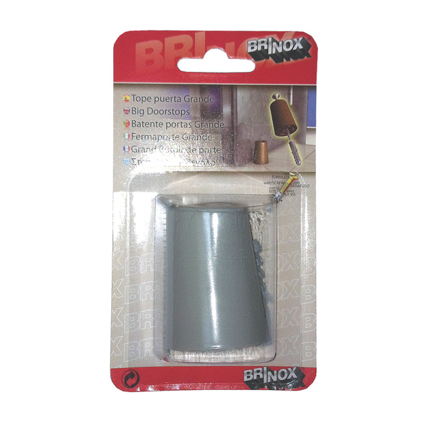 Mod. B9021-G Tope puerta Grande. Gris. Ø 37 x 50 mm [Blister 1 unidad]