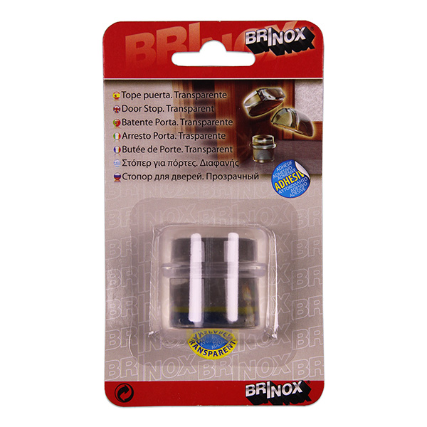 Mod. B9023-H Tope Metacrilato goma Transparente. Transparente. Ø 32 x 33 mm (Cilíndrico) [Blister 1 unidad]