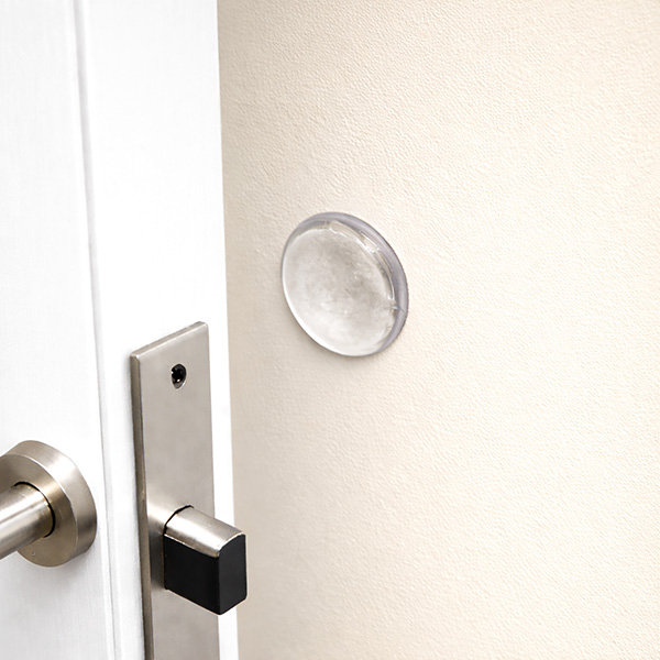 Mod. B9051-H Tope Protector puertas y paredes. Transparente. Ø 40 mm [Blister 2 unidades]