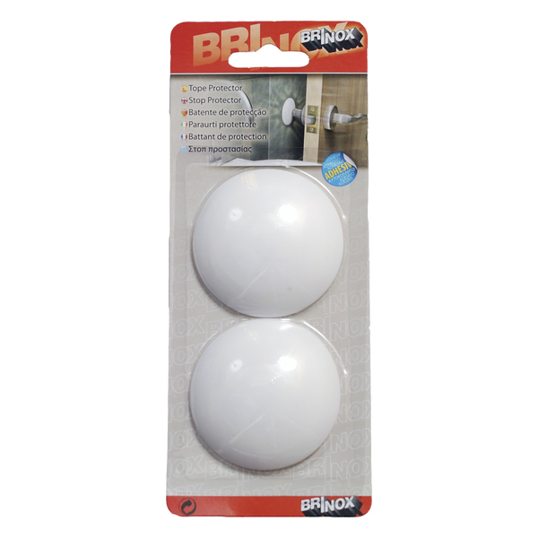 Mod. B9052-B Tope Protector puertas y paredes. Blanco. Ø 60 mm [Blister 2 unidades]