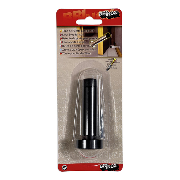 Mod. B9053-N Tope pared 8 cm. Negro [Blister 1 unidad]