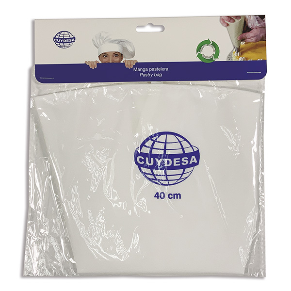 Mod. C33180 Manga pastelera reutilizable. Algodón siliconado. 40 cm [Display 1 unidad]