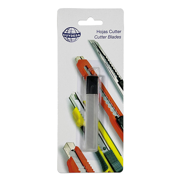 Mod. C50070 Hojas Cutter pequeño. Acero templado. 8,5 cm [Blister 1 unidad]