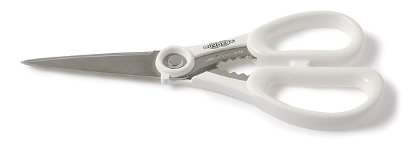 Miniatura Tijera Microdentada . Inox - Blanco