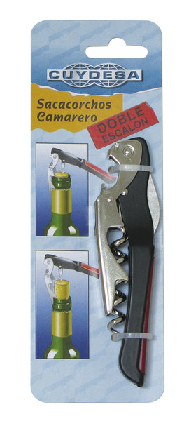 Mod. C50706 Sacacorchos. Negro-Burdeos. 12,5 cm [Display 1 unidad]