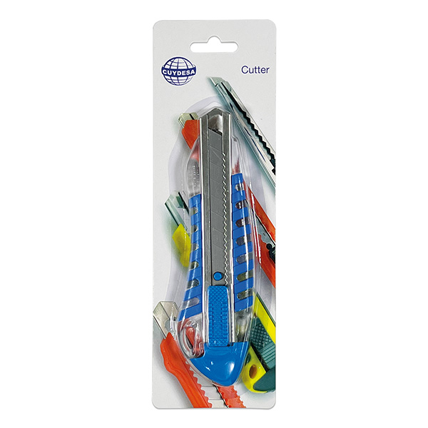 Mod. C50805 Cutter. Azul - Transparente. 17 cm [Blister 1 unidad]