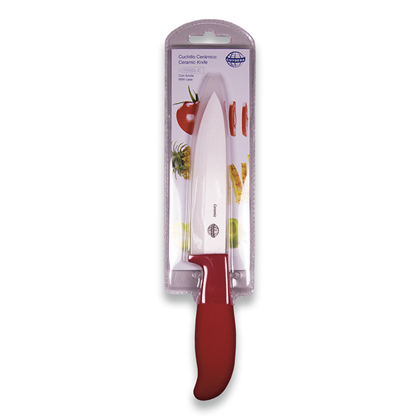 Mod. C51312 Cuchillo "Cerámico" con funda. Cocina [Blister 1 unidad]