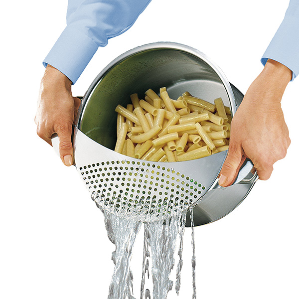 Mod. C51474 Escurridor para Ollas. Inox. Acero Inoxidable. Hasta Ø 26 cm [Retractilado]