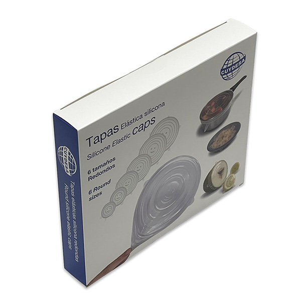 Mod. C52041 Tapas elásticas silicona redondas. Pack 6 medidas [Caja 1 pack]