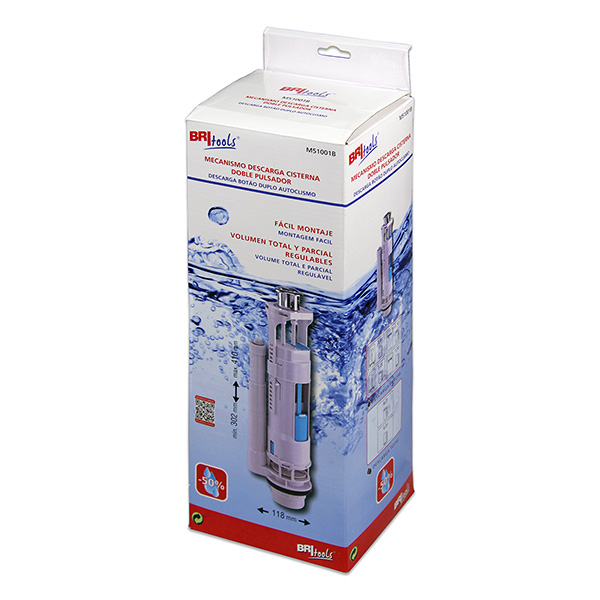 Mod. M51001B Mecanismo Descarga Cisterna. Blanco [Caja-display 1 unidad]