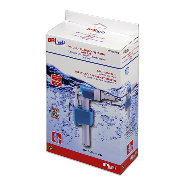 Mod. M51006B Valvula Llenado Cisterna WC. Blanco. 100 x 243 mm [Caja-display 1 unidad]