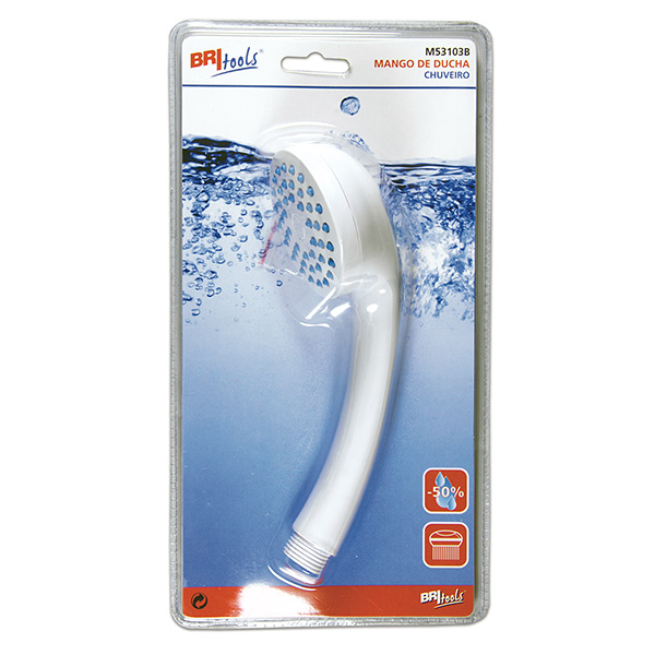 Mod. M53103B Mango Ducha. Blanco. Ø 65 mm [Blister 1 unidad]