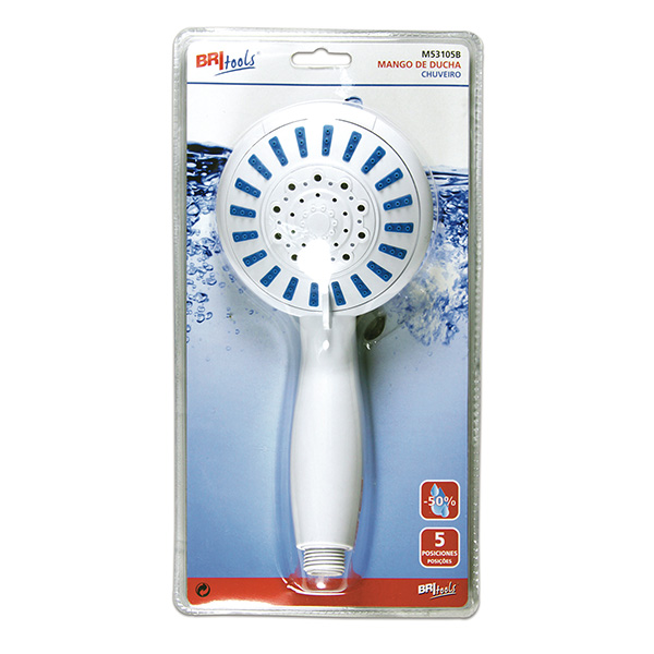 Mod. M53105B Mango Ducha. Blanco. Ø 107 mm [Blister 1 unidad]