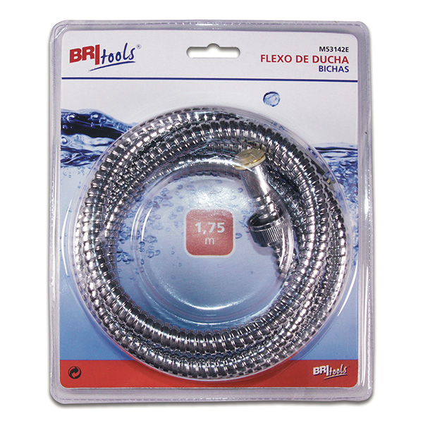 Mod. M53142E Flexo Ducha. Acero Inoxidable. 1,75 m [Blister 1 unidad]