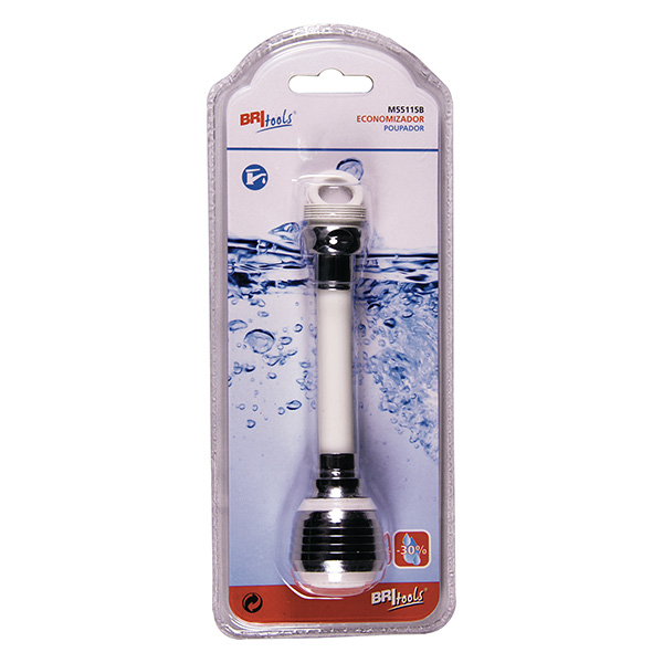 Mod. M55115B Aireador con Alargadera. Blanco. H22/M24x100. 14cm [Blister 1 unidad]