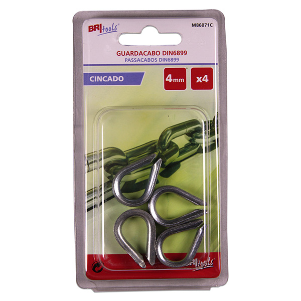 Mod. M86071C Guardacabo. Cincado. 4 mm [Blister 4 unidades]