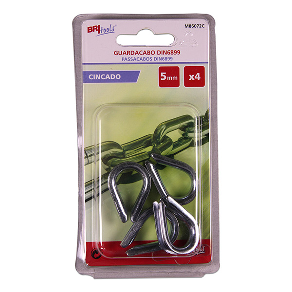 Mod. M86072C Guardacabo. Cincado. 5 mm [Blister 4 unidades]