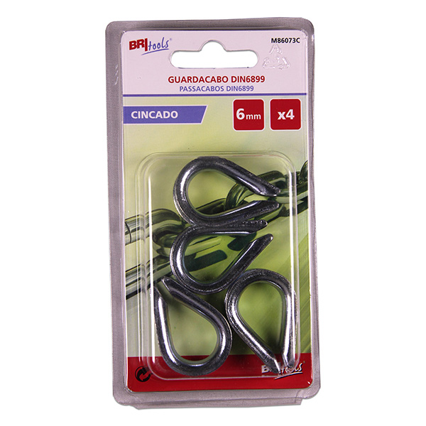 Mod. M86073C Guardacabo. Cincado. 6 mm [Blister 4 unidades]