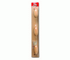 Mod. B3016-Y Perchero Madera pomo Oval. Roble. 380 x 55 mm. 3 pomos [Blister 1 unidad]