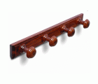 B3027-Z Perchero Madera pomo Redondo. Sapeli. 480 x 55 mm. 4 pomos