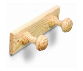 B3030-Y Perchero madera Pino. Roble. 220 x 55 mm. 2 pomos