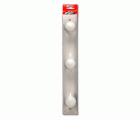 Mod. B3031-D Perchero madera Pino. Lacado Blanco. 355 x 55 mm. 3 pomos [Blister 1 unidad]